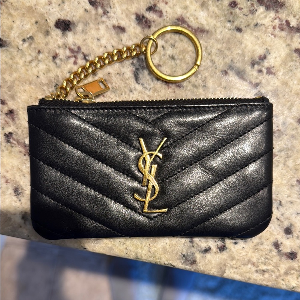OPEN TO OFFERS! YSL Black Quilted Leather Key Pouch.